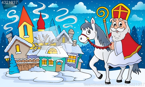 Image of Sinterklaas on horse theme image 8