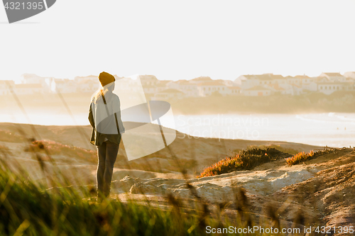 Image of Woman enjoying the view