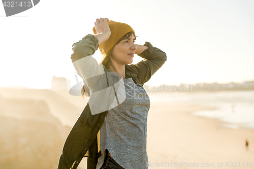 Image of Yellow cap women