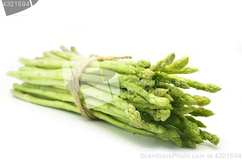 Image of Bundle of green asparagus shoots