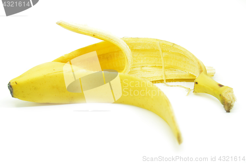 Image of Peeled yellow banana skin