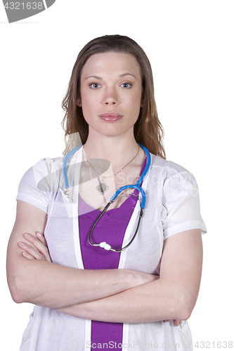 Image of Attractive Female Doctor Looking at the Camera