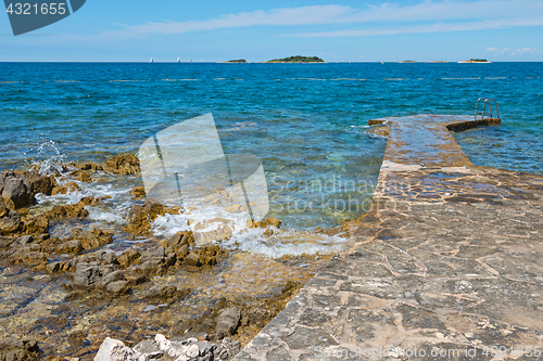 Image of Pathway on the rocky beach in Istria