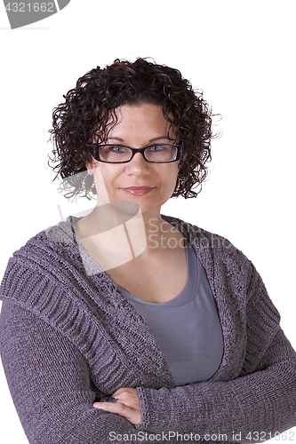 Image of Cute Hispanic Woman with her arms crossed