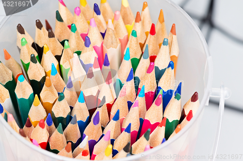 Image of Colored pencils in a box