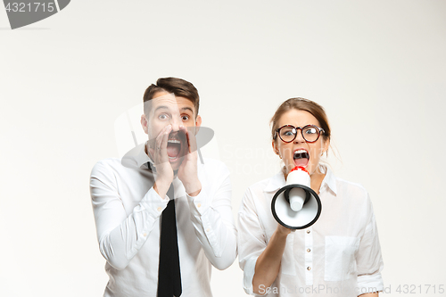 Image of Listening, Megaphone, Shouting.