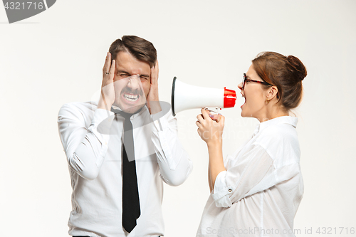 Image of Listening, Megaphone, Shouting.