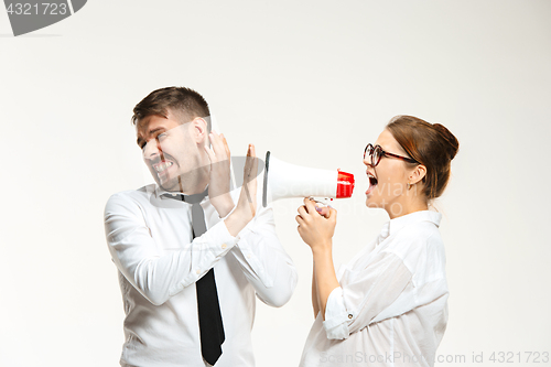 Image of Listening, Megaphone, Shouting.