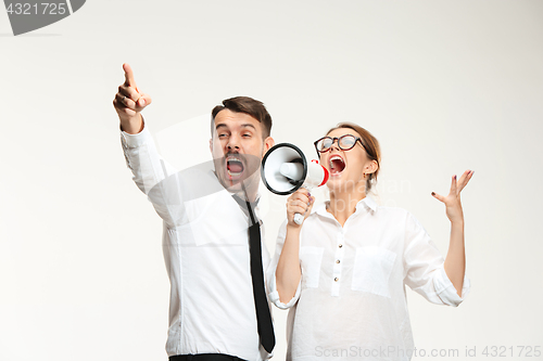 Image of Listening, Megaphone, Shouting.