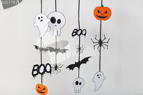 Image of halloween party paper decorations