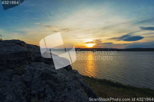 Image of Beauty sunrise at the lake