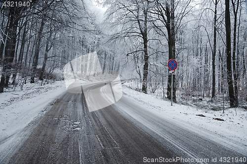 Image of Winter drive in the mountains