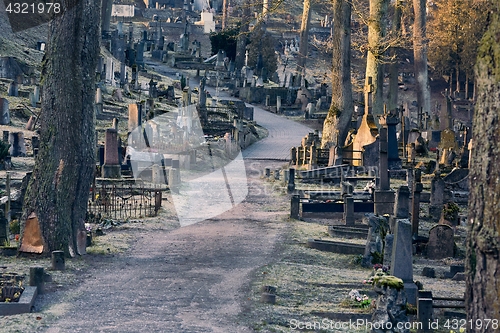 Image of Graveyard with tombstones