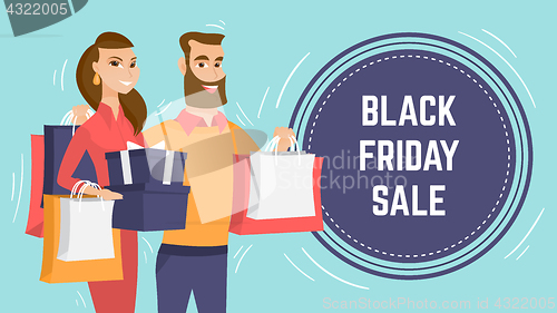 Image of Black Friday sale modern poster template.