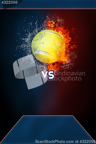 Image of Tennis sports tournament modern poster template.