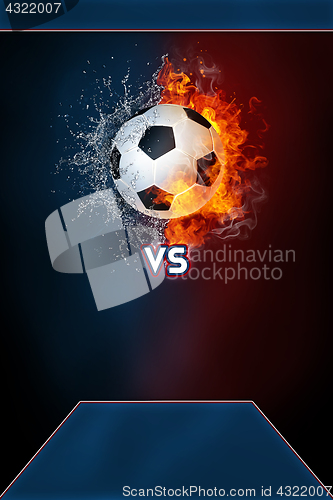 Image of Soccer sports tournament modern poster template.