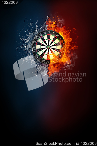 Image of Darts sports tournament modern poster template.