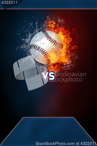 Image of Baseball sports tournament modern poster template.