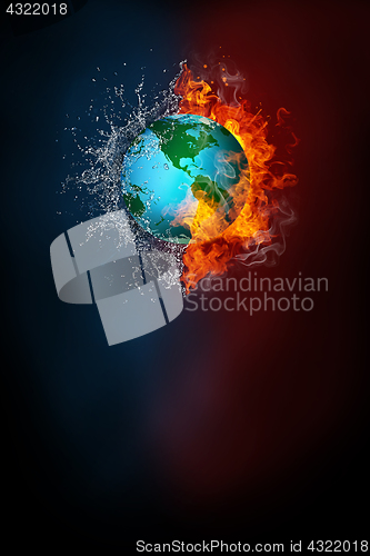 Image of Planet Earth modern poster template.