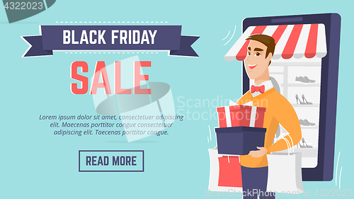 Image of Black Friday sale modern poster template.