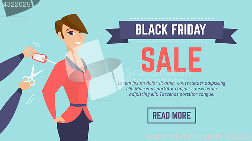 Image of Black Friday sale modern poster template.