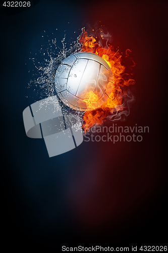 Image of Volleyball sports tournament modern poster template.