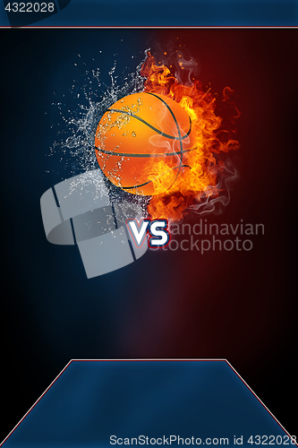 Image of Basketball sports tournament modern poster template.