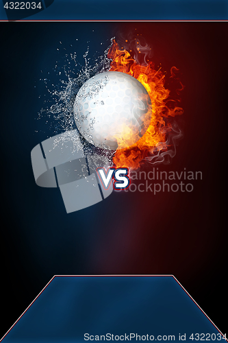 Image of Golf sports tournament modern poster template.