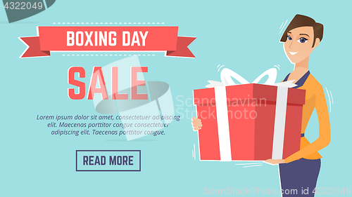 Image of Boxing day sale event web page template.