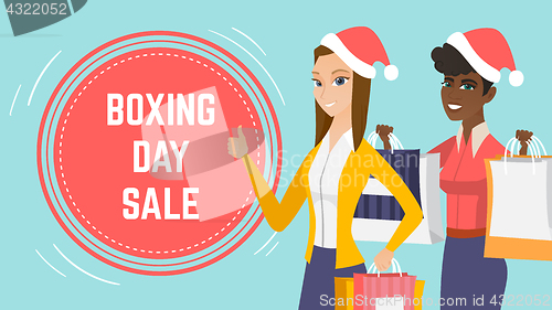 Image of Boxing day sale event web page template.