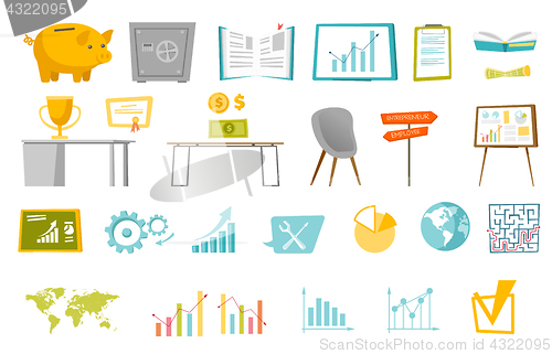 Image of Business vector cartoon illustrations set.