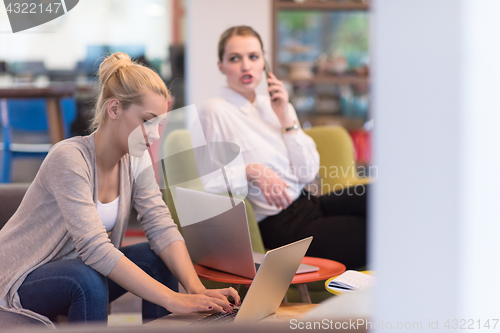 Image of Startup Business Team At A Meeting at modern office building