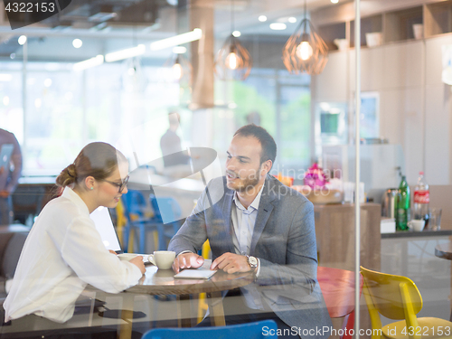 Image of startup Business team Working With laptop in creative office