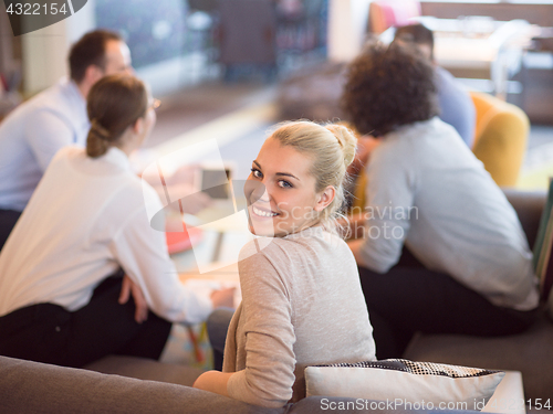 Image of Startup Business Team At A Meeting at modern office building