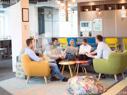 Image of Startup Business Team At A Meeting at modern office building