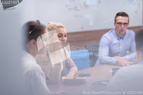 Image of Startup Business Team At A Meeting at modern office building