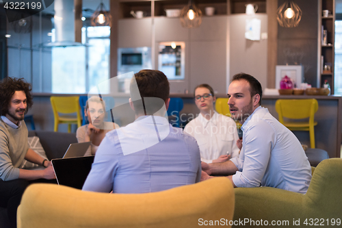 Image of Startup Business Team At A Meeting at modern office building