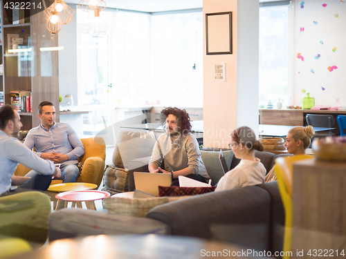 Image of Startup Business Team At A Meeting at modern office building