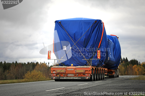 Image of Wide Load Truck Transport on the Road