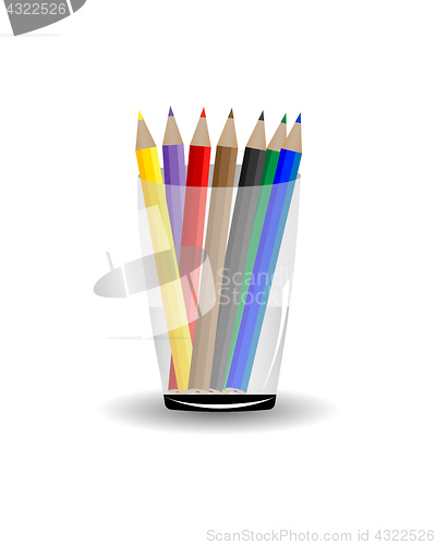 Image of set of colored pencils