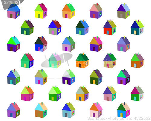 Image of small colored houses
