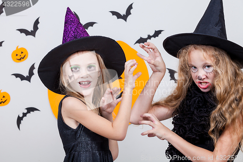 Image of Happy children on Halloween party