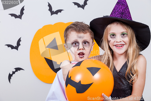 Image of Happy children on Halloween party