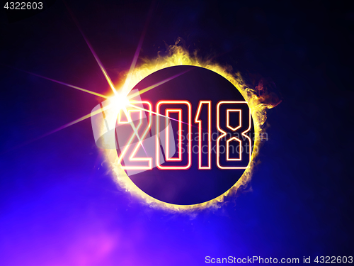 Image of 2018 on eclipse of the Sun