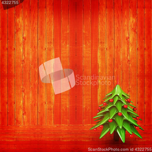 Image of Christmas background. 3d illustration. Vintage style.