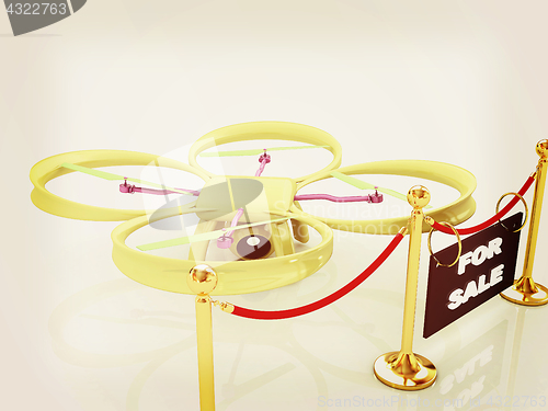 Image of Drone, quadrocopter, with photo camera at the technical exhibiti