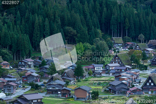 Image of Sunset of shirakawago in Japan