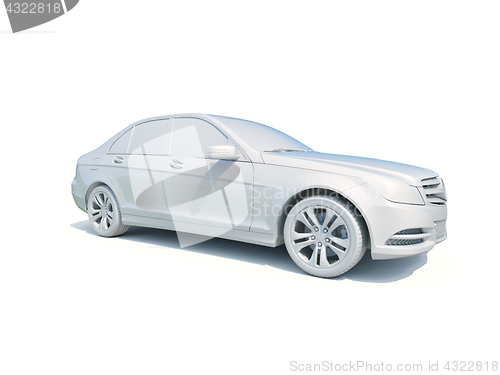 Image of 3d Car White Blank Template