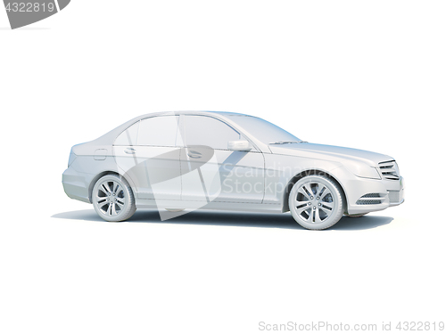 Image of 3d Car White Blank Template