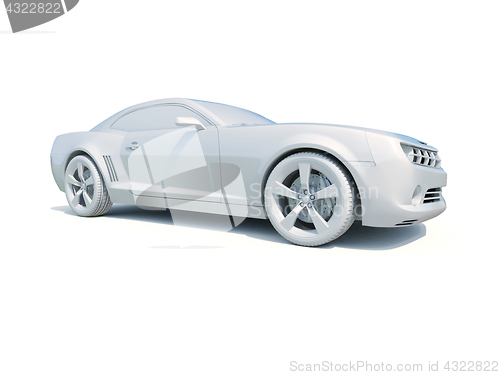 Image of 3d Car White Blank Template